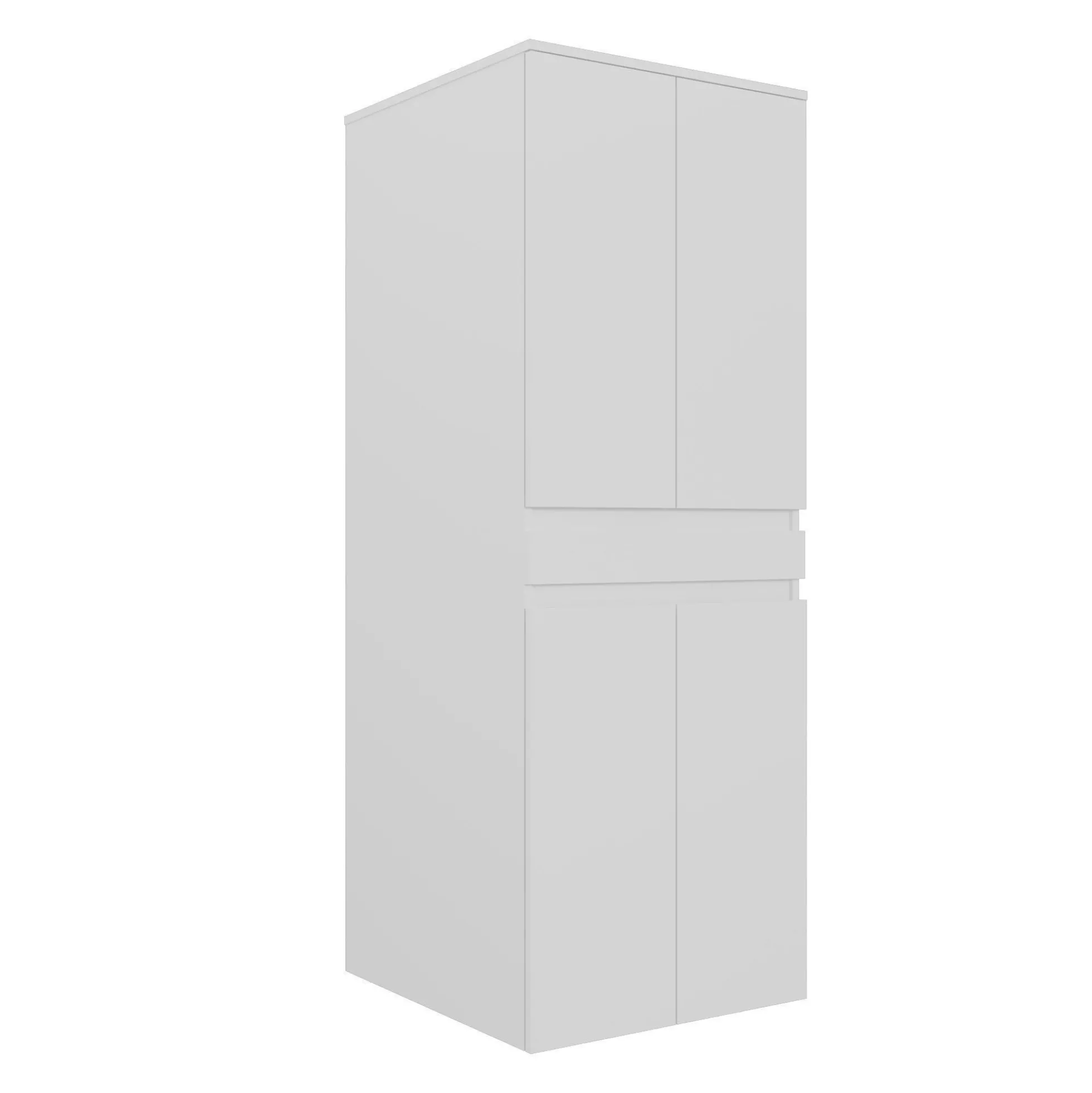 Meuble lave-linge sèche-linge blanc 4 portes IVA