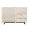 Meuble rangement cuisine blanc 2 portes 2 tiroirs JENA