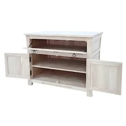Meuble tv asiatique chinois hévéa 93cm MAORI