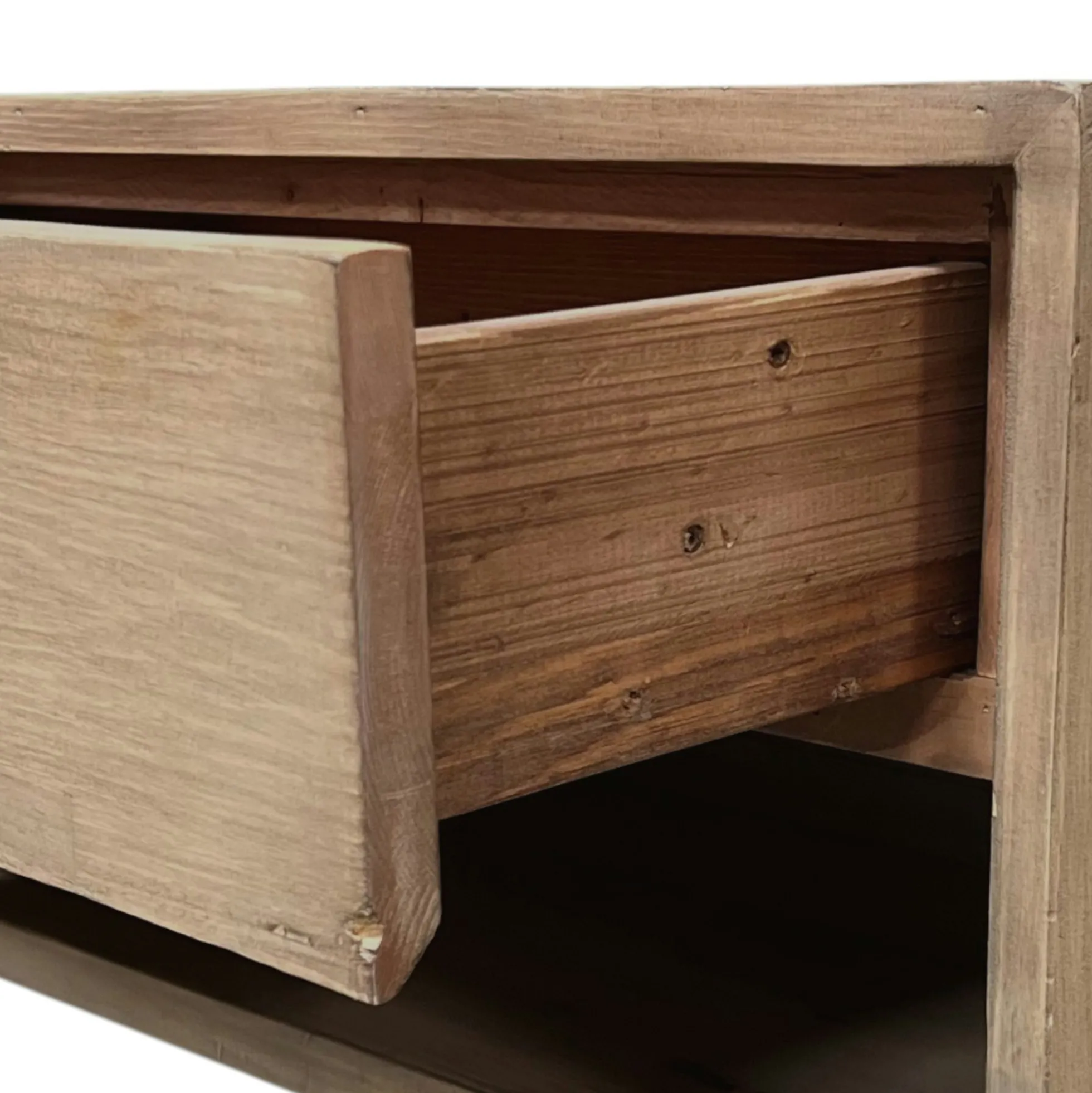 Meuble tv avec rangement bois recyclé VITTORIA