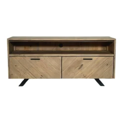 Meuble tv avec rangement bois recyclé VITTORIA