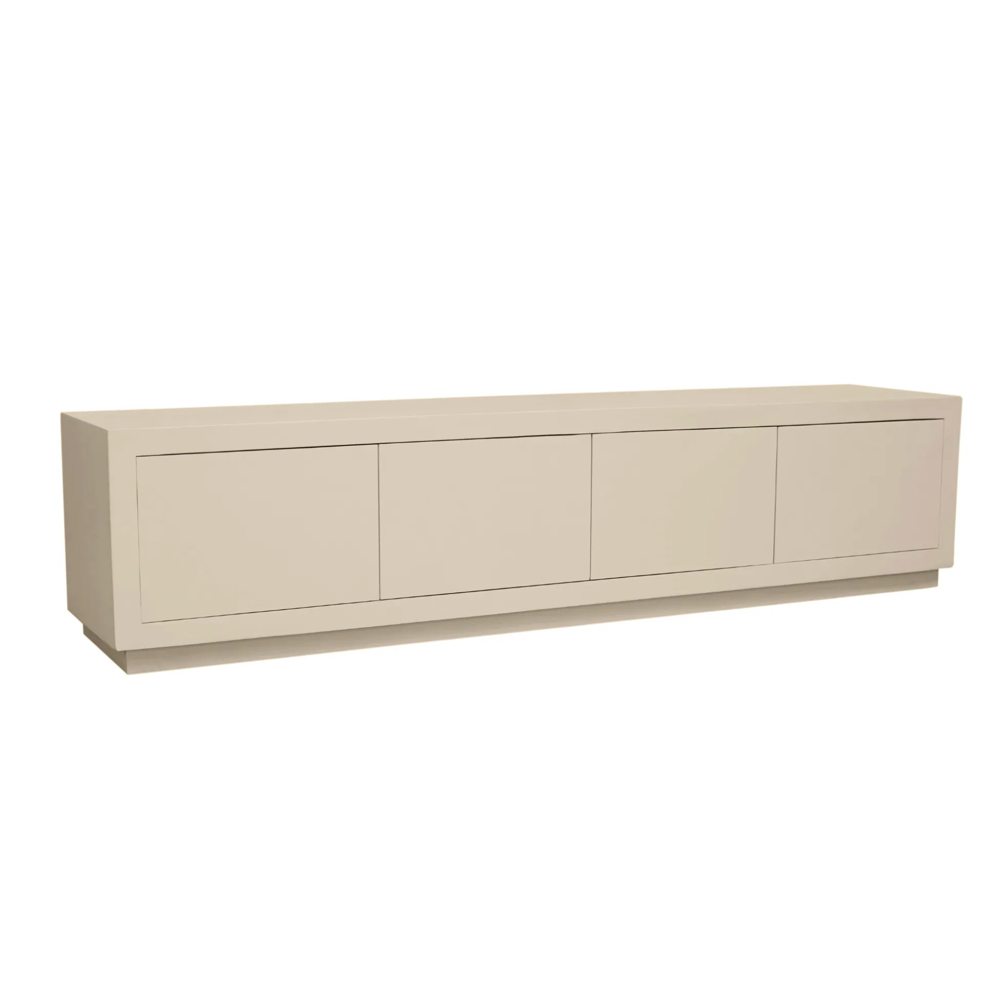 Meuble TV avec rangement bois sable 200 cm MONTARO