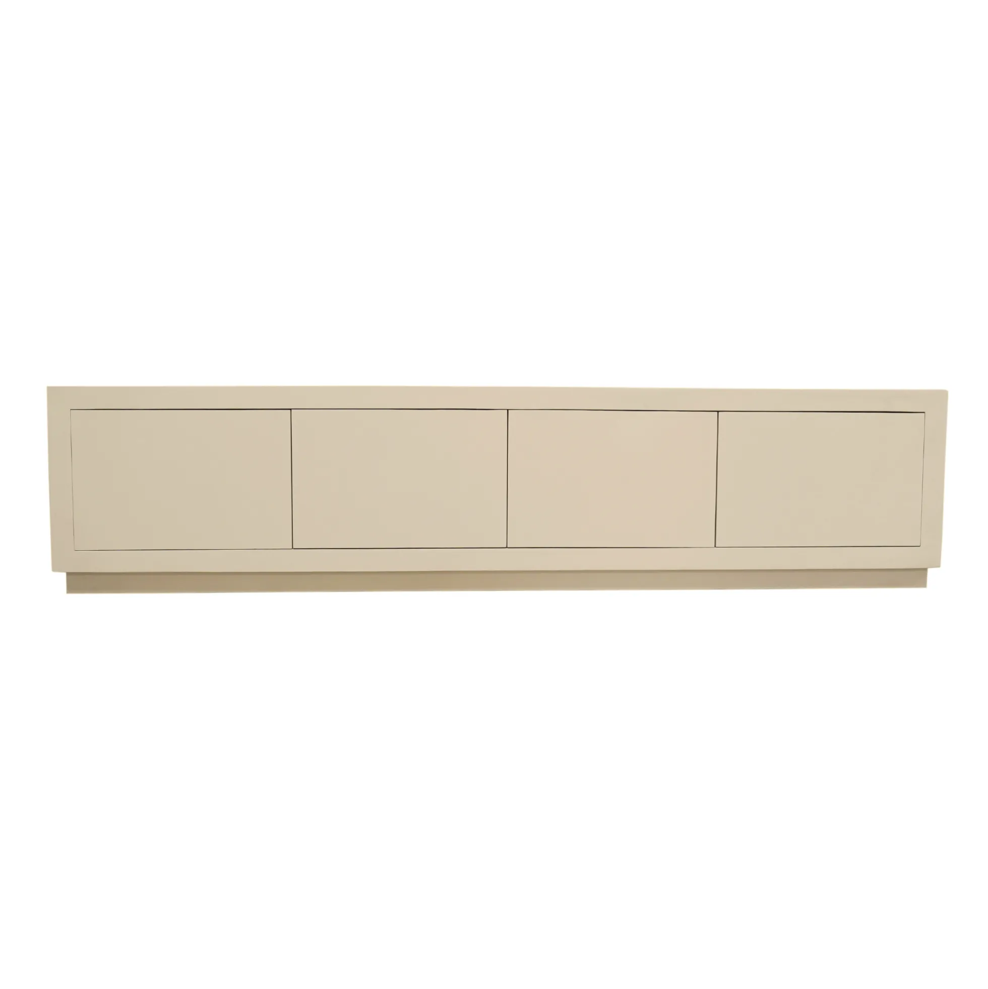 Meuble TV avec rangement bois sable 200 cm MONTARO