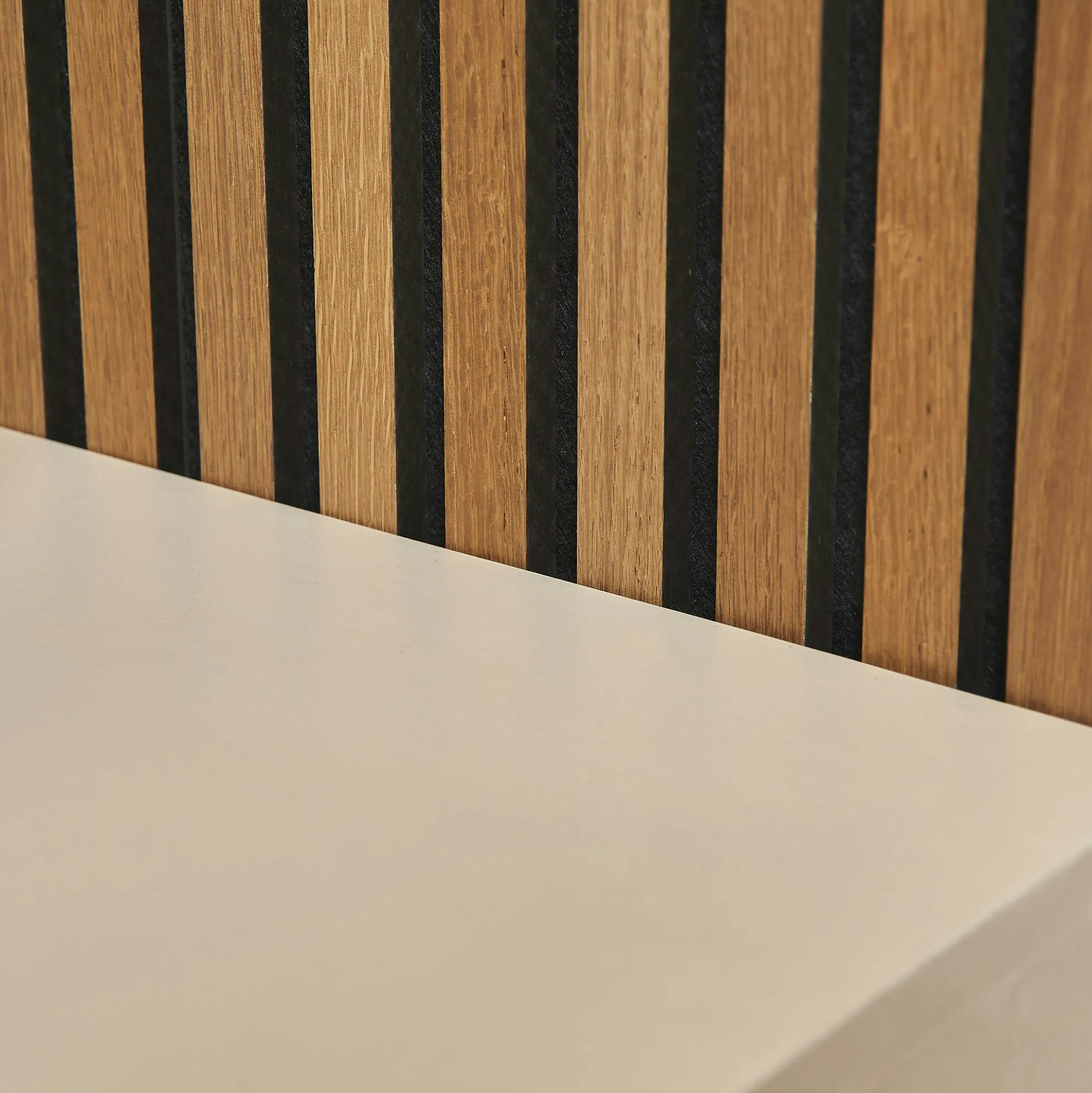 Meuble TV avec rangement bois sable 200 cm MONTARO