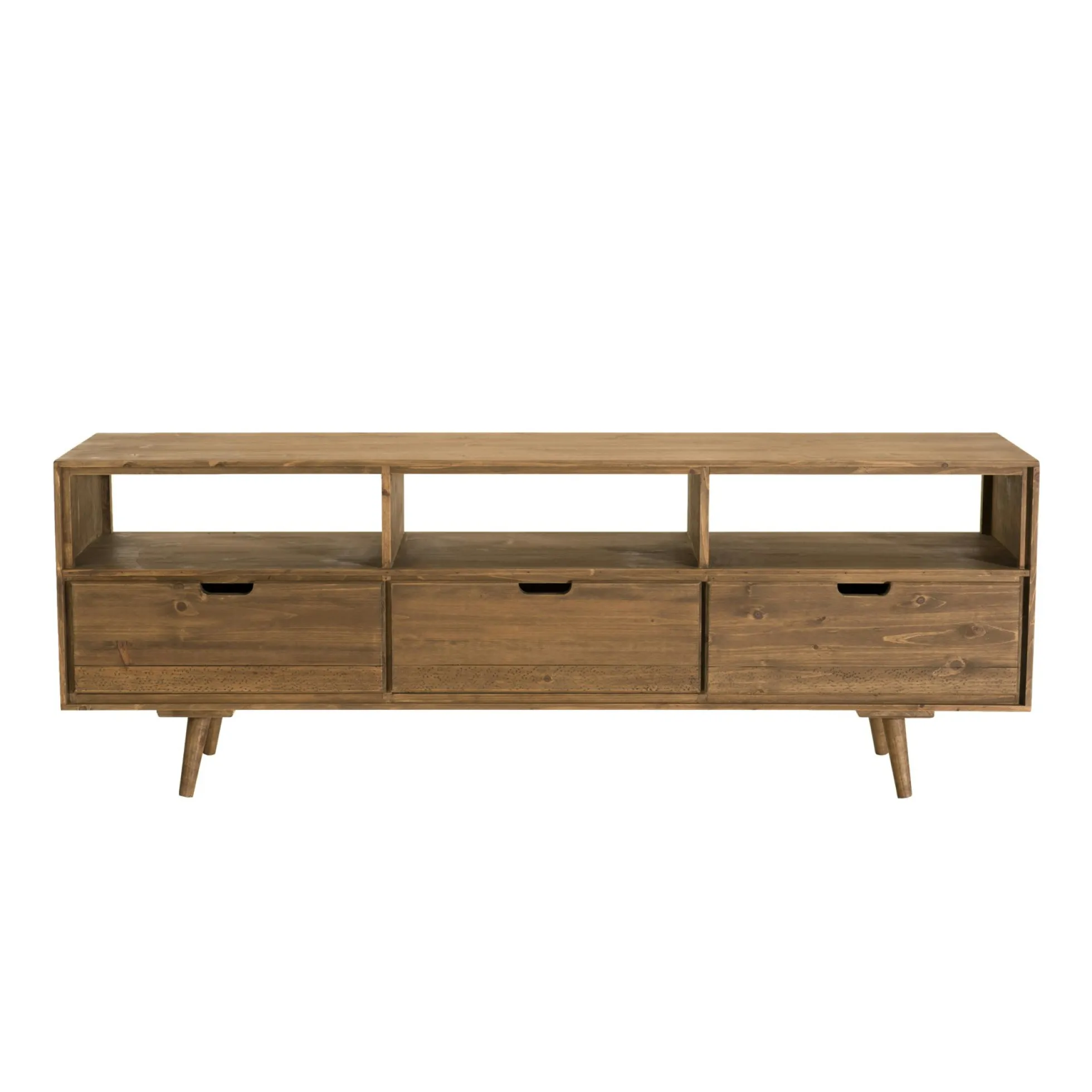Meuble tv avec rangement en bois de sapin LIMA
