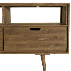 Meuble tv avec rangement en bois de sapin LIMA