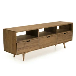 Meuble tv avec rangement en bois de sapin LIMA