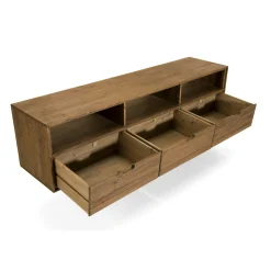 Meuble tv avec rangement en bois de sapin LIMA