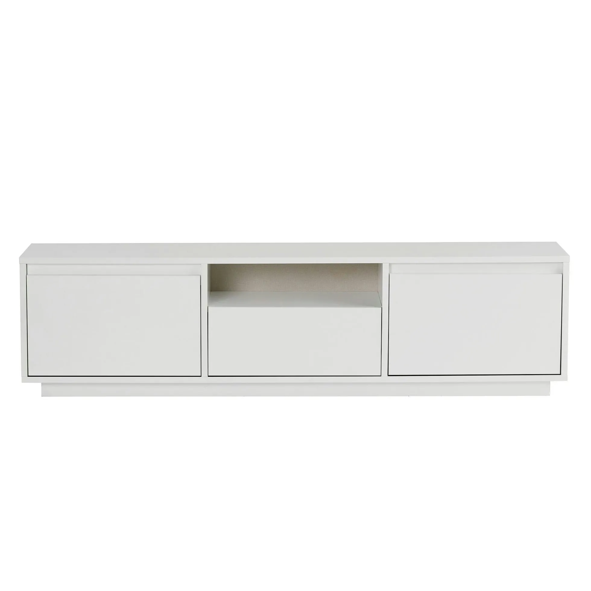 Meuble TV blanc 3 portes abattantes MARFA