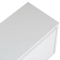 Meuble TV blanc 3 portes abattantes MARFA