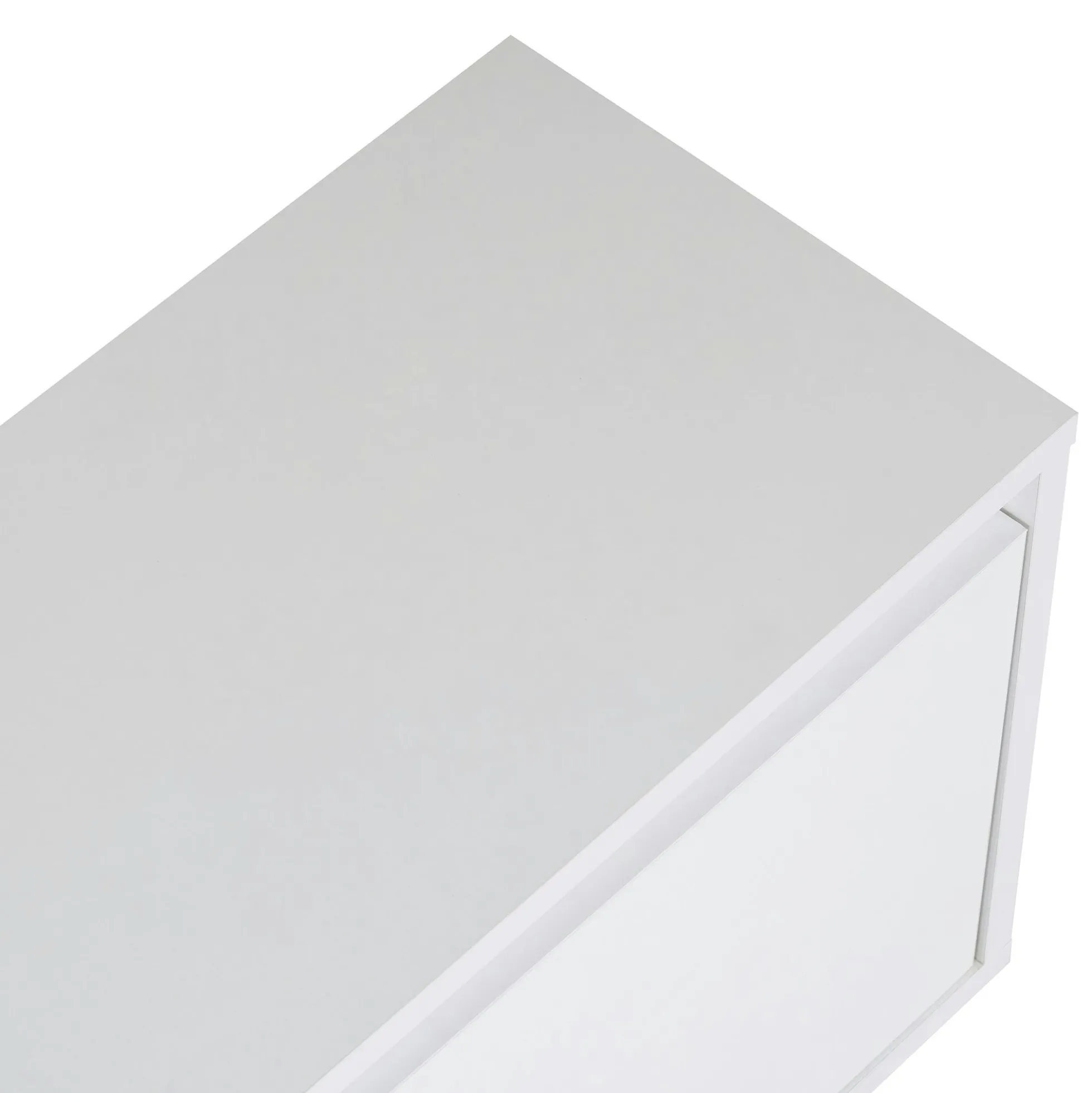 Meuble TV blanc 3 portes abattantes MARFA