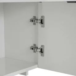 Meuble TV blanc 4 portes motif arches MARFA