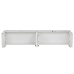 Meuble TV blanc 4 portes motif arches MARFA