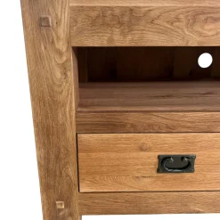 Meuble TV bois de chêne 2 tiroirs FJORD