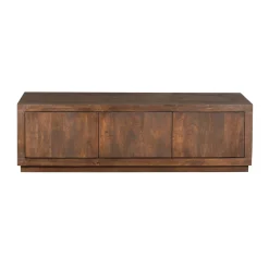 Meuble TV bois foncé 3 portes MONTARO
