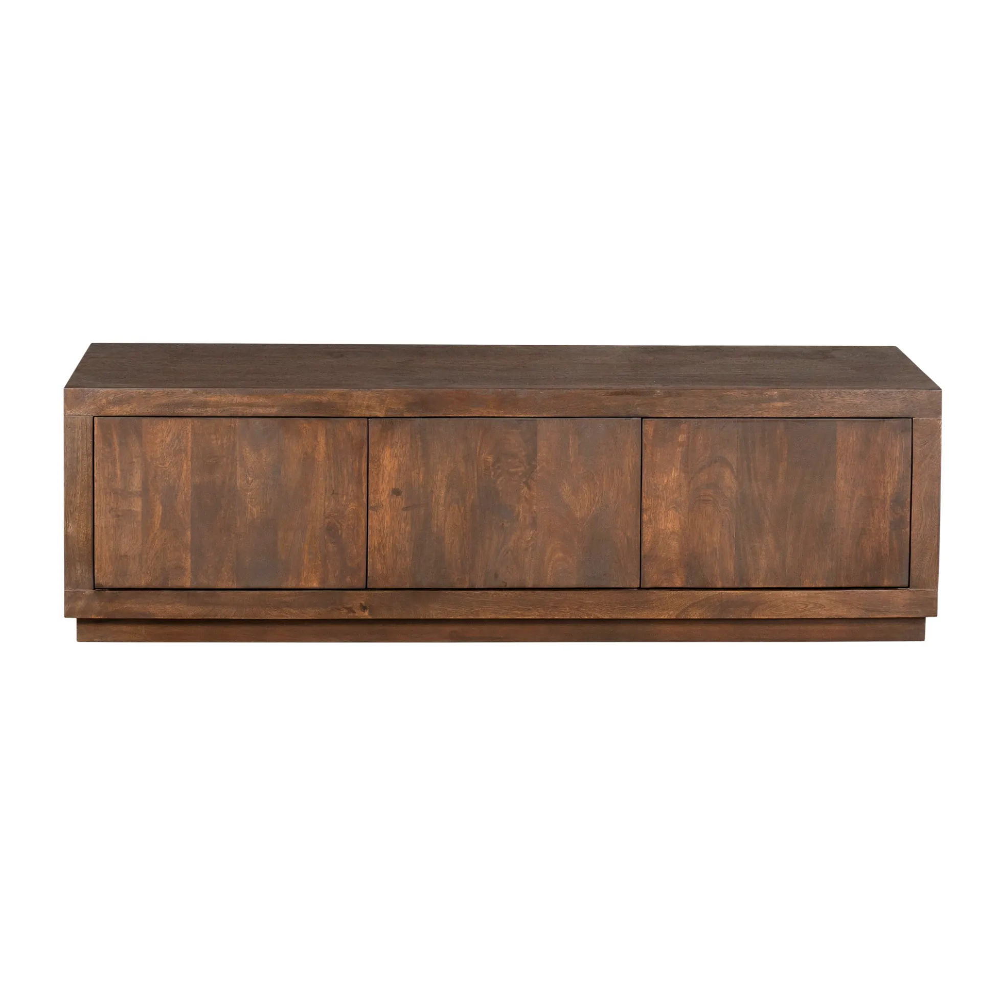 Meuble TV bois foncé 3 portes MONTARO