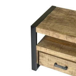 Meuble TV bois métal à double plateau KARGO