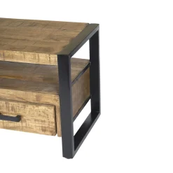 Meuble TV bois métal à double plateau KARGO