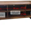 Meuble TV bois 2 portes 150 cm OKA