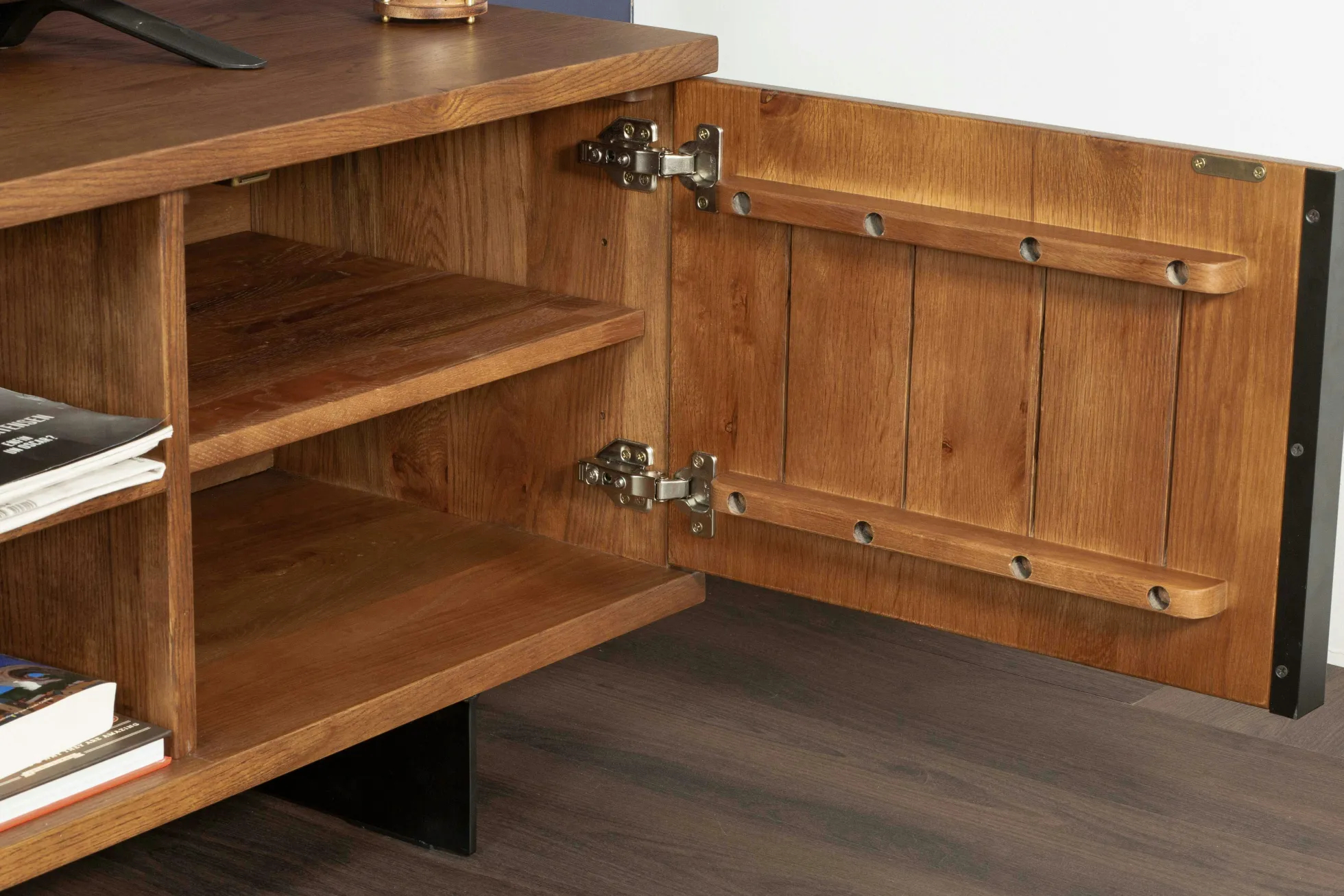Meuble TV bois 2 portes 150 cm OKA