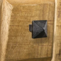 Meuble TV bois 4 portes décor damier UDA