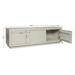 Meuble TV bois sable 3 portes MONTARO