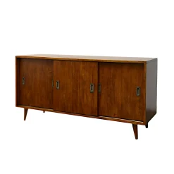 Meuble TV / Buffet Hévéa 3 portes coulissantes 140x45x74cm SIXTIES