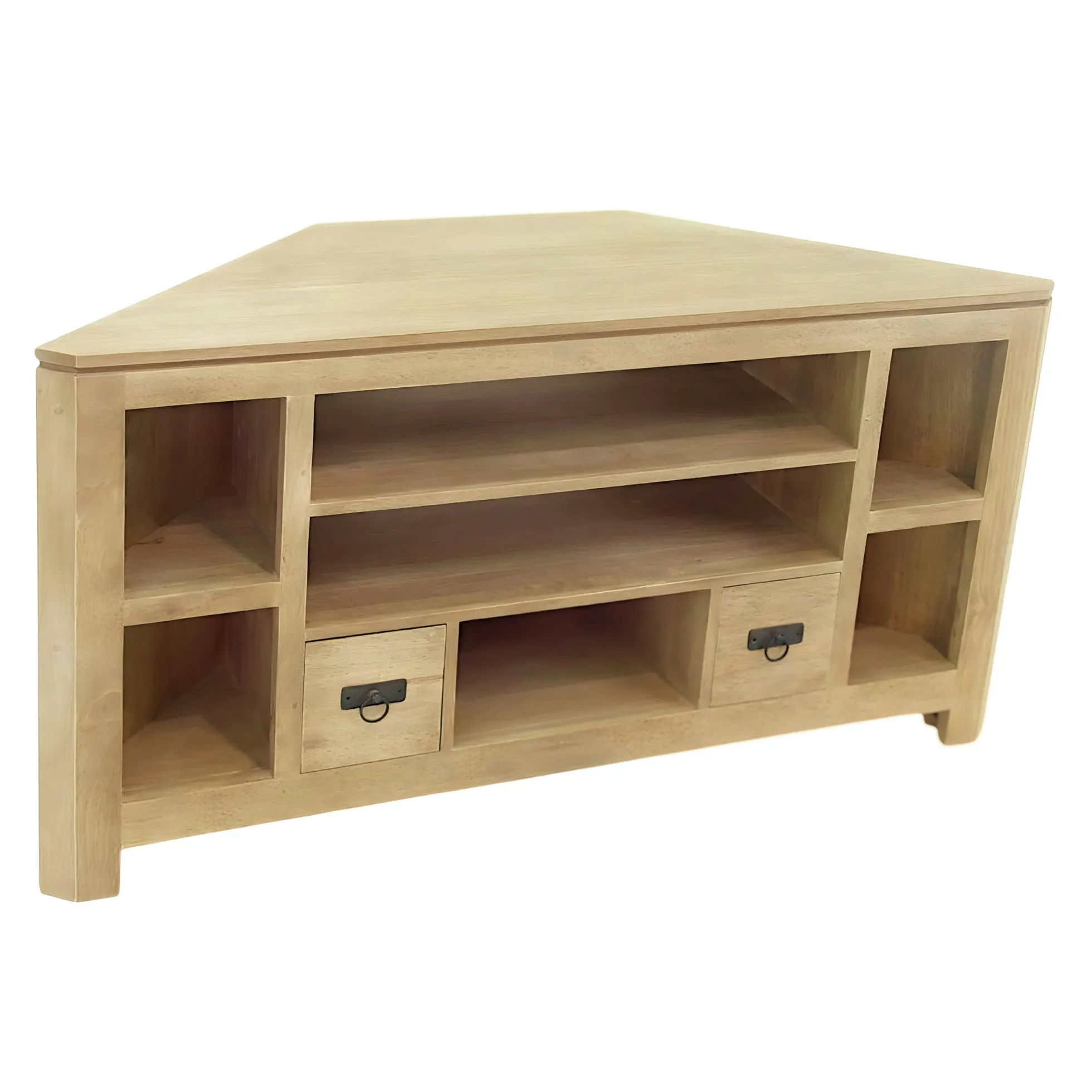 Meuble TV d'angle bois massif HELENA