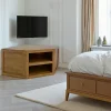 Meuble TV d'angle hévéa 76CM OLGA