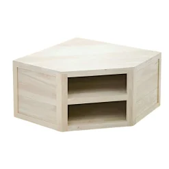 Meuble TV d'angle hévéa 76CM OLGA