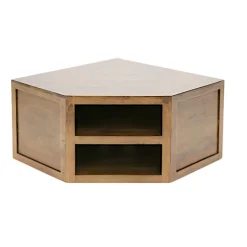 Meuble TV d'angle hévéa 76CM OLGA