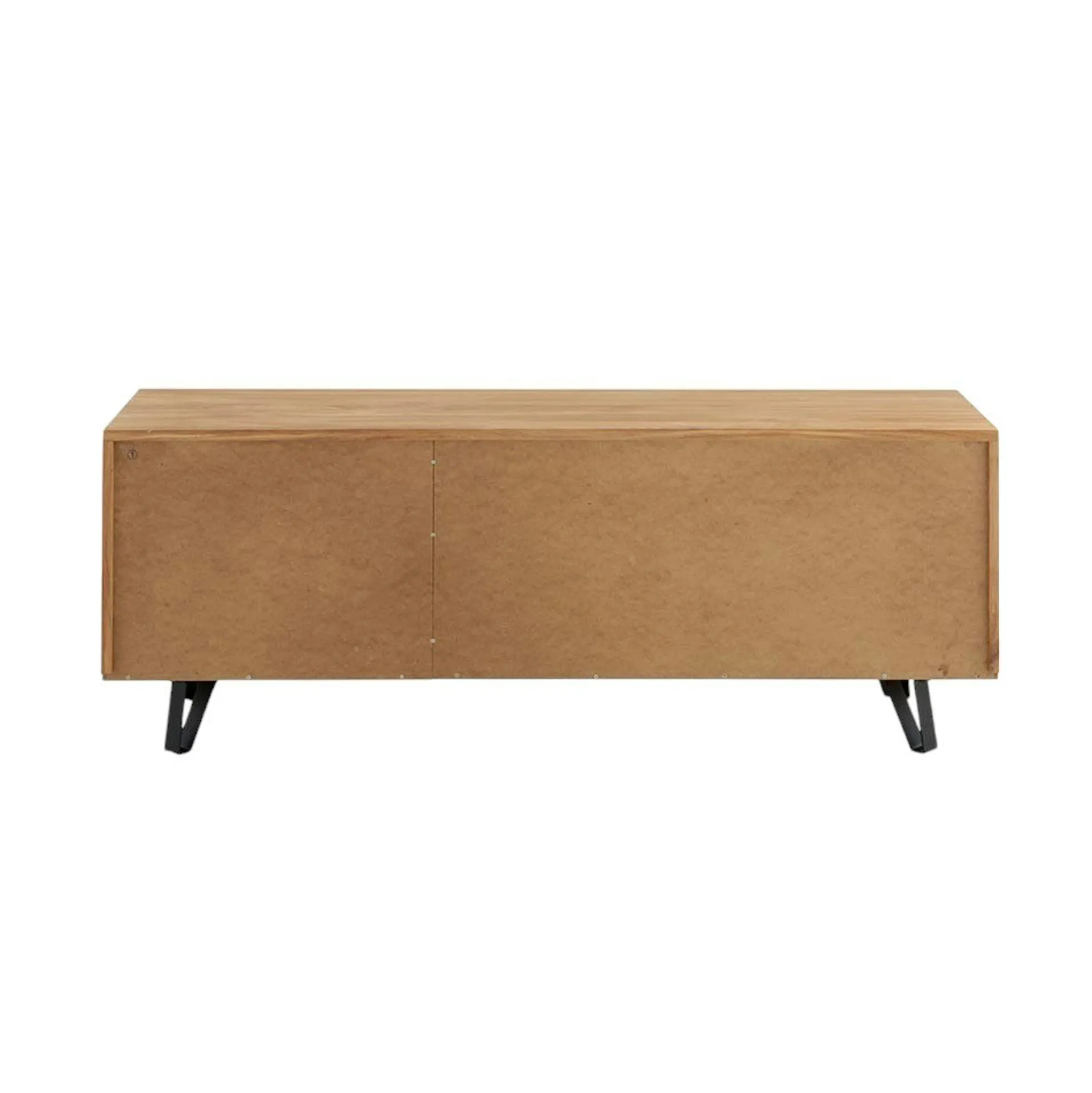 Meuble tv design en bois de chêne finition miel, 2 portes ESSEN