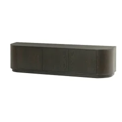 Meuble TV design en chêne brun 3 portes 180 cm LOREN