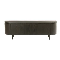 Meuble TV design en chêne brun 3 portes LOREN