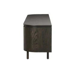 Meuble TV design en chêne brun 4 portes LOREN