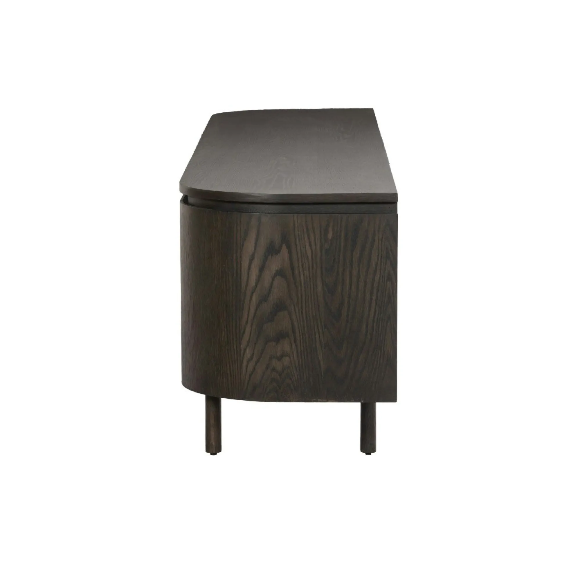 Meuble TV design en chêne brun 4 portes LOREN