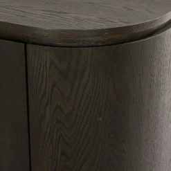 Meuble TV design en chêne brun 4 portes LOREN