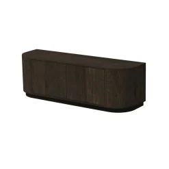 Meuble TV design en chêne brun 2 portes LOREN