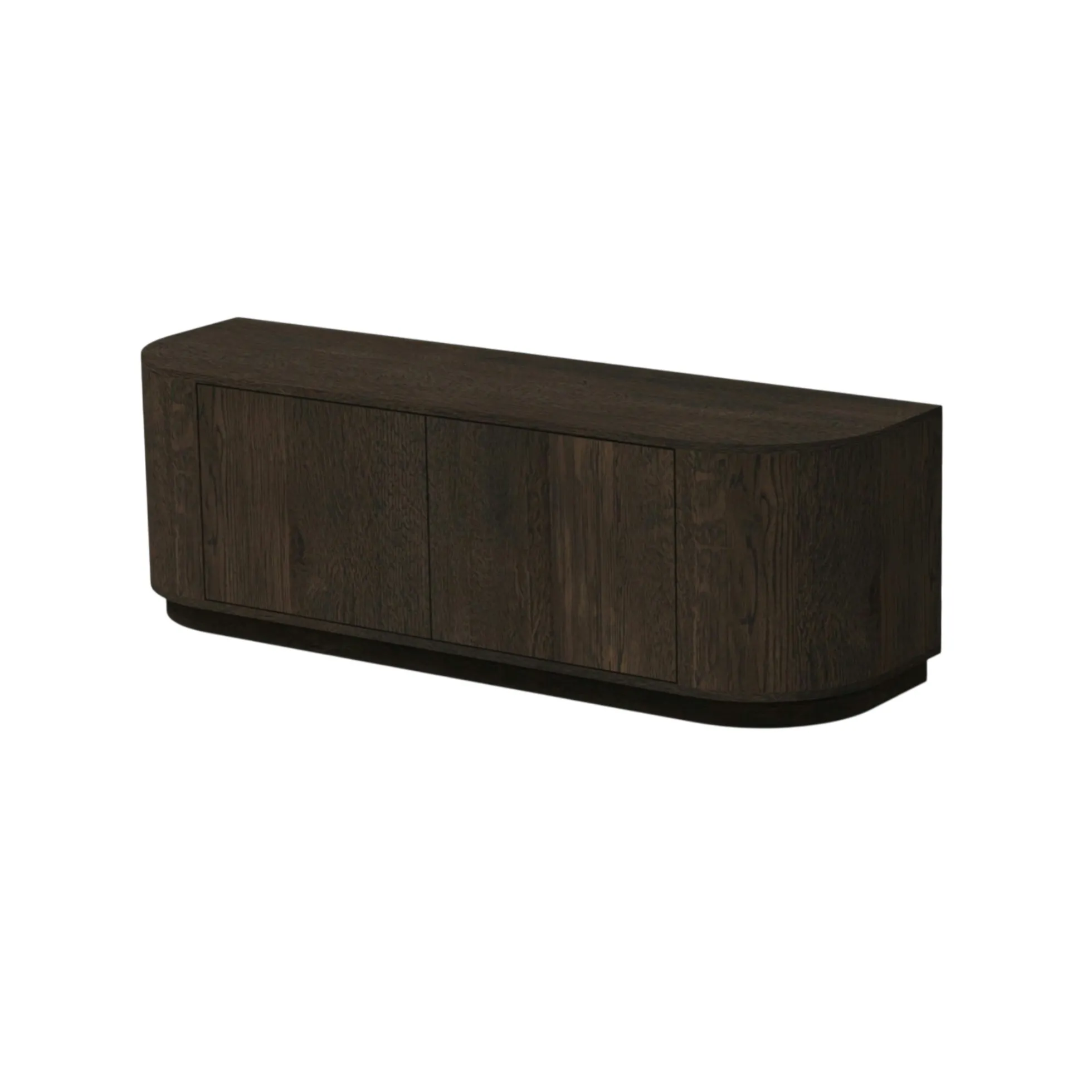 Meuble TV design en chêne brun 2 portes LOREN