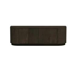 Meuble TV design en chêne brun 2 portes LOREN