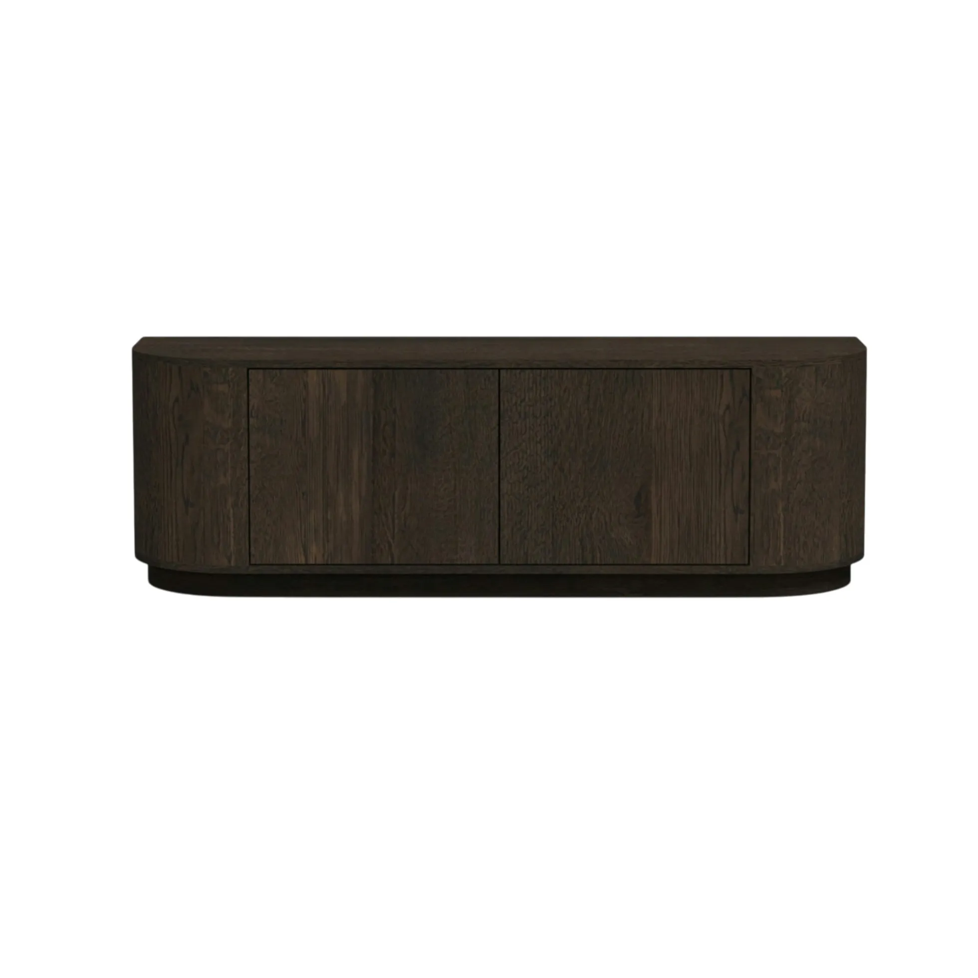 Meuble TV design en chêne brun 2 portes LOREN