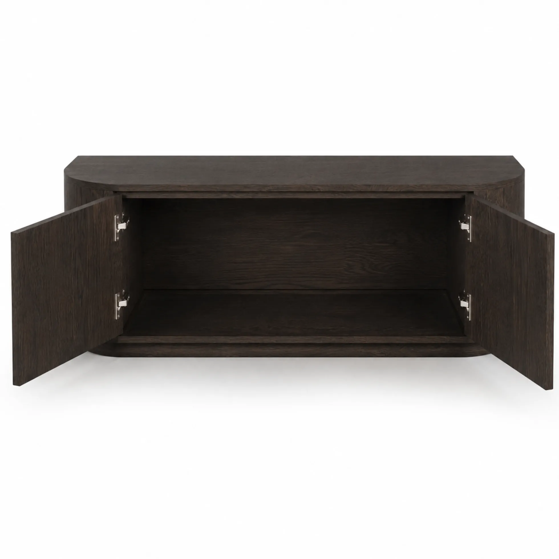 Meuble TV design en chêne brun 2 portes LOREN