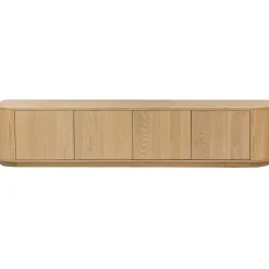 Meuble TV design en chêne clair 4 portes LOREN