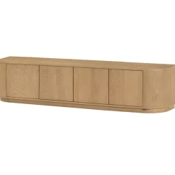 Meuble TV design en chêne clair 4 portes LOREN