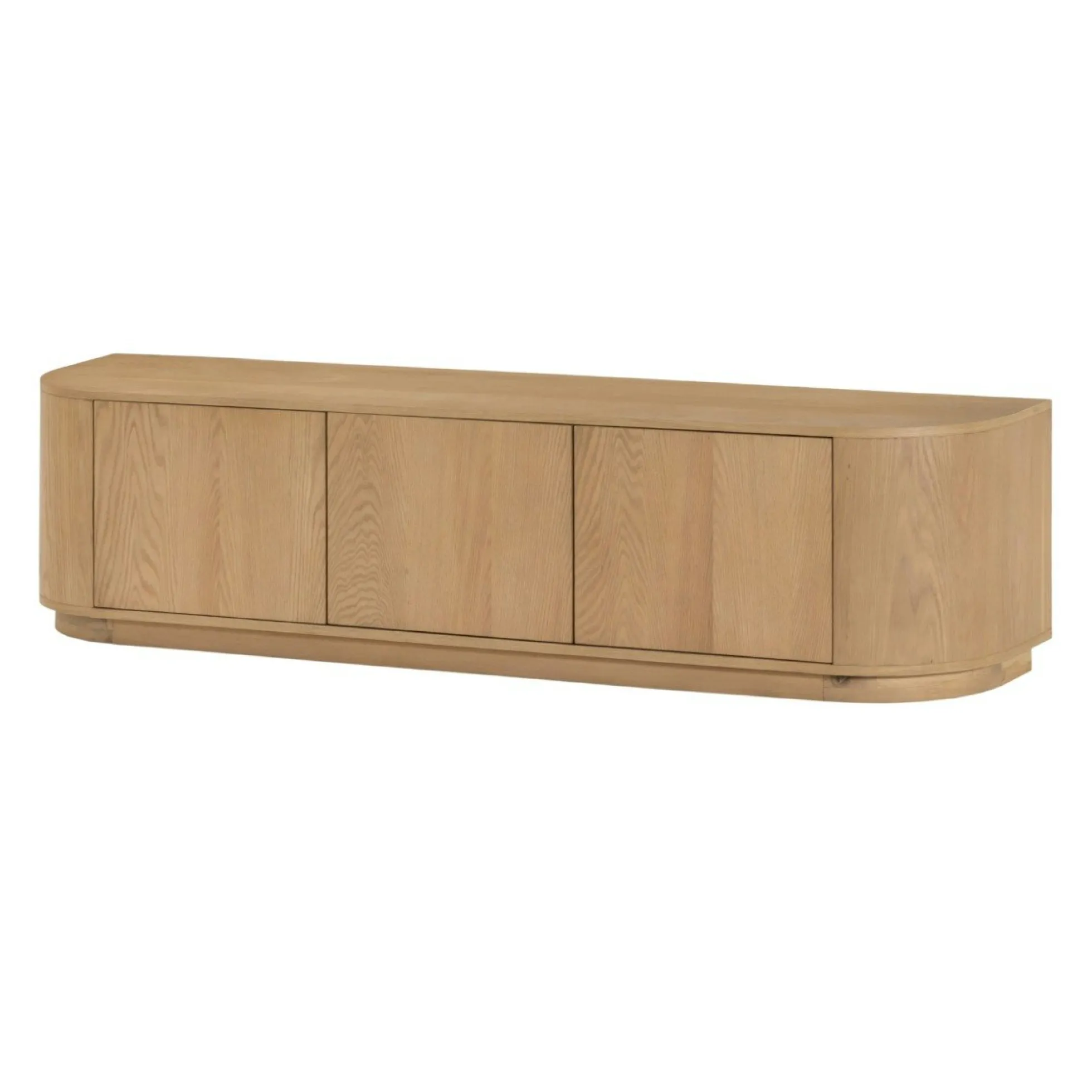 Meuble TV design en chêne clair 3 portes LOREN
