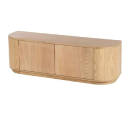 Meuble TV design en chêne clair 2 portes LOREN