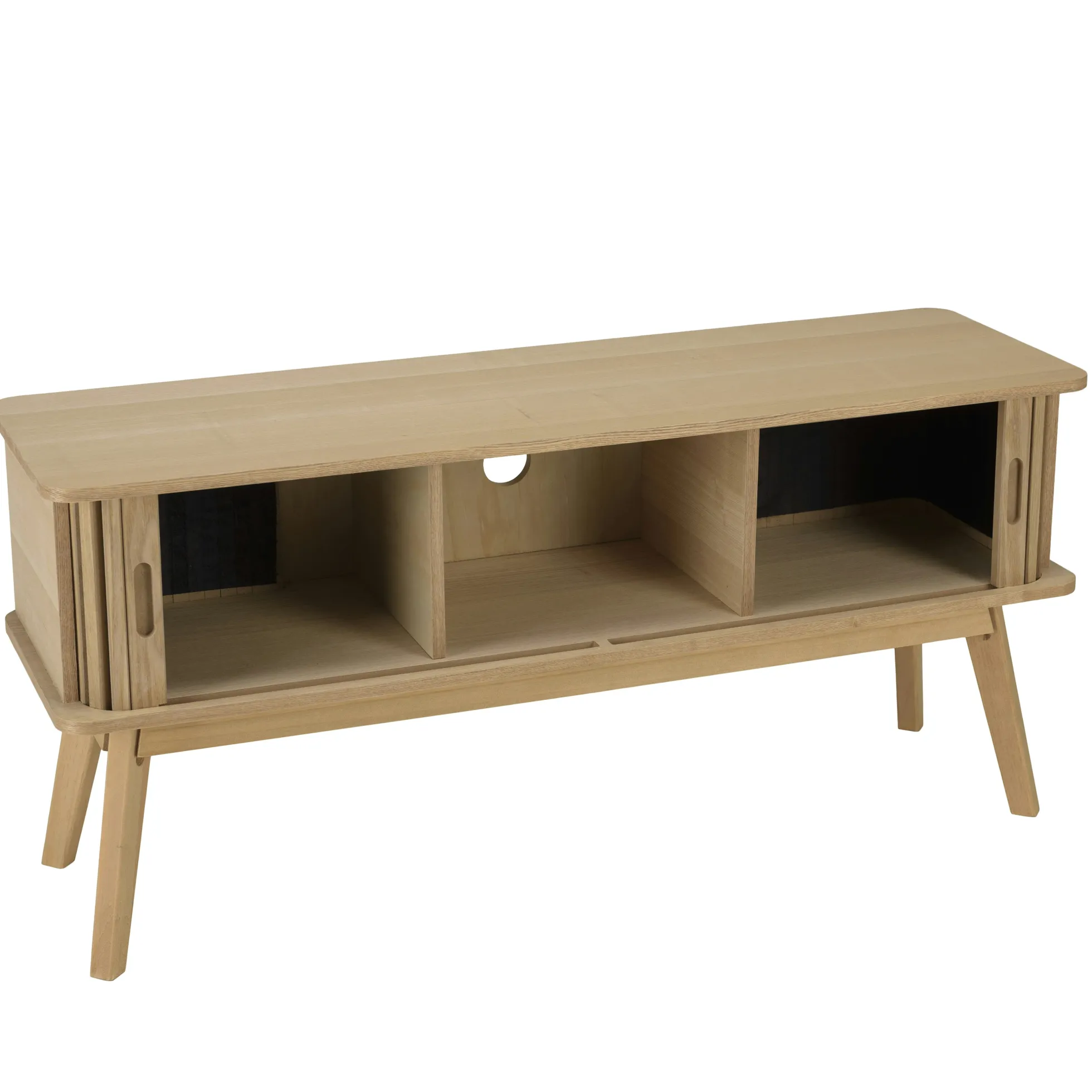 Meuble TV en bois couleur naturelle CASTILLE