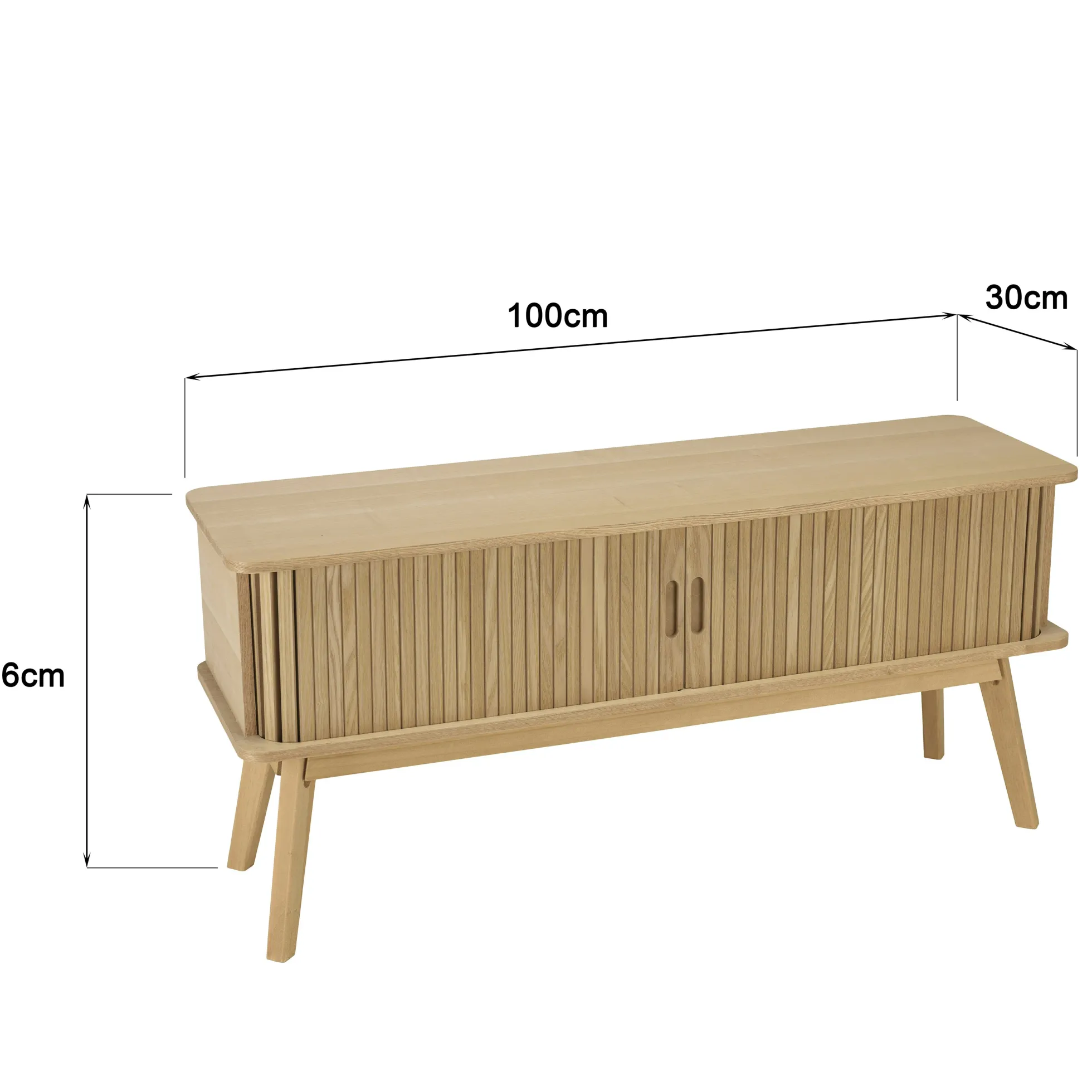 Meuble TV en bois couleur naturelle CASTILLE