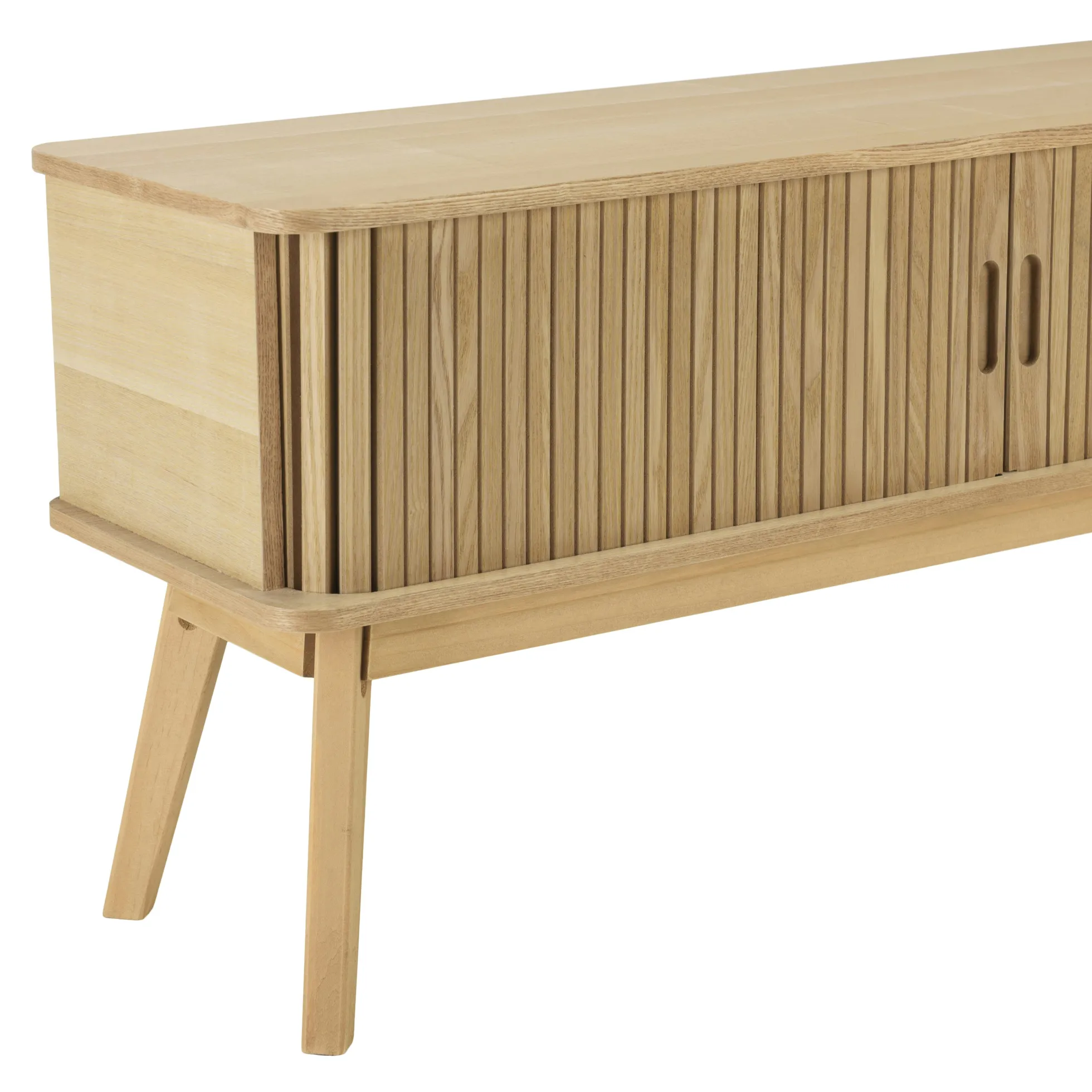 Meuble TV en bois couleur naturelle CASTILLE