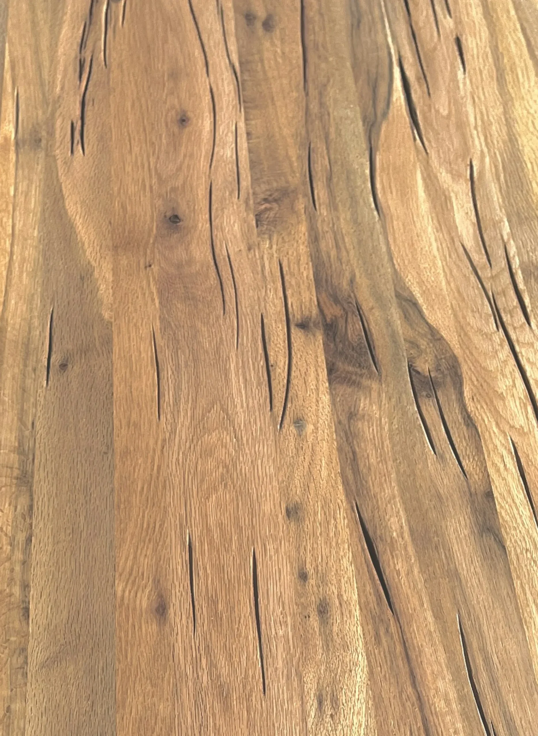 Meuble tv en bois de chêne huilé et pieds obliques PALERME